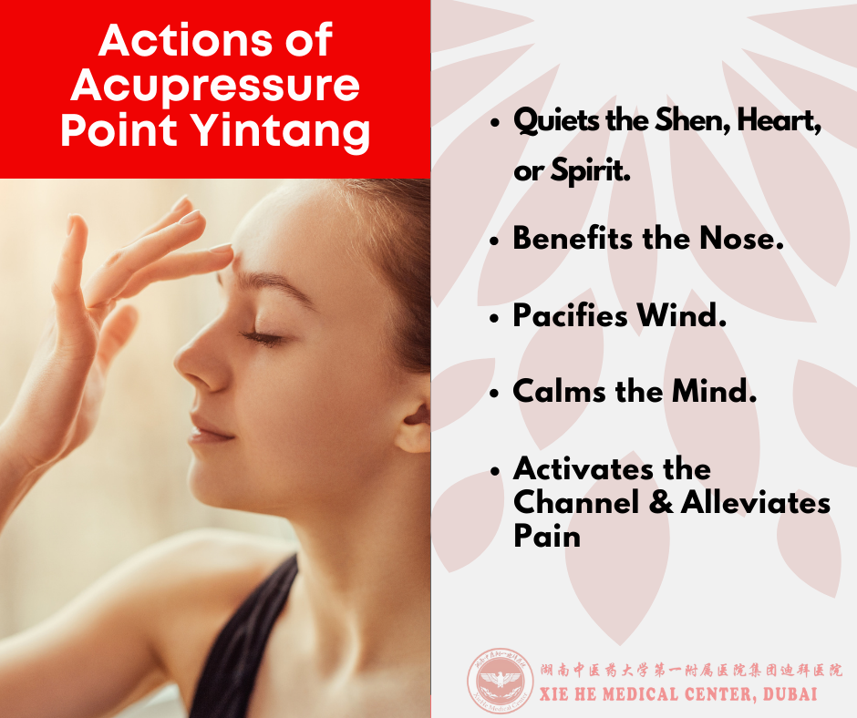 EFFECTS OF YINTANG ACUPUNCTURE POINT